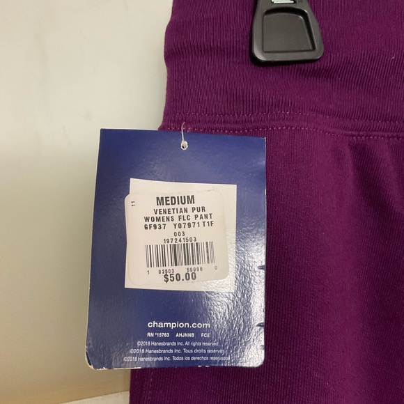Champion Women’s fleece pants Size Medium NEW - Picture 4 of 5